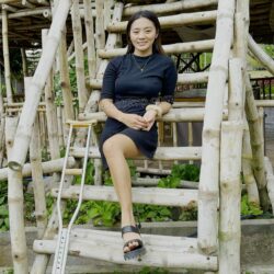 Cathy black minidress 4k
