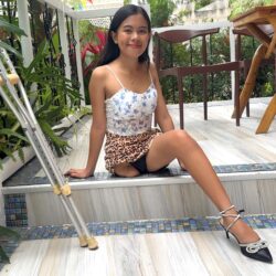 Aira mini skirt & heel