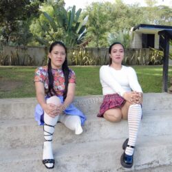 Lucy & Alyza skirts & stockings