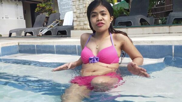 Tiny bikini & pool