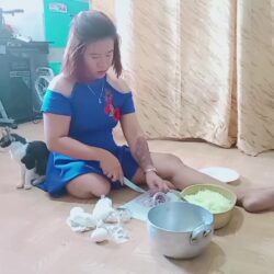 Ms Zhed preparing food