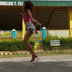 janin heels hopping rope skipping 4k