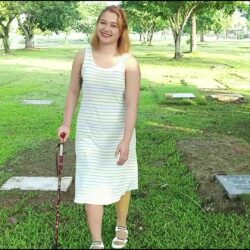 Kiara walking with prosthesis