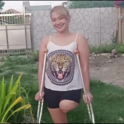 Kiara cleaning the pool