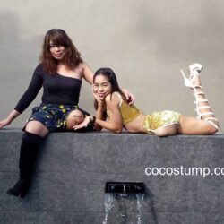 Janin & Bella high heeled crutching 4k