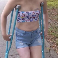 Danielle fold up jeans & tiny top crutching
