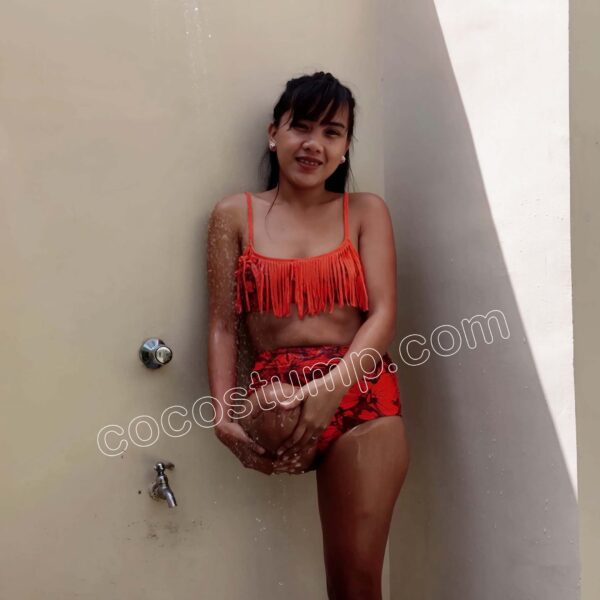 Kisha red bikini & pool 4k