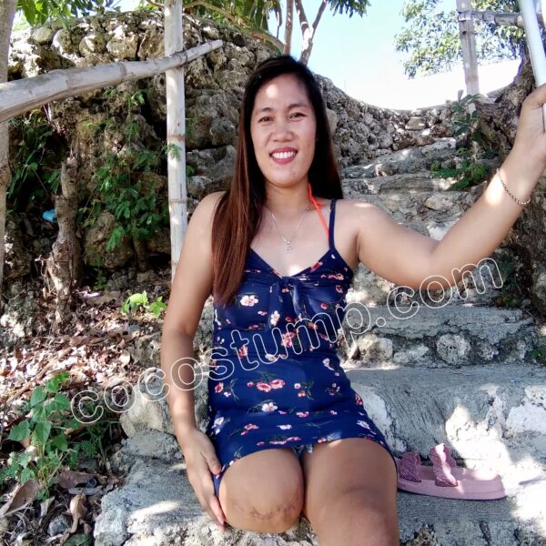Flora blue mini dress barefoot 4k
