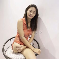 Cathy red lingerie & heel 4k
