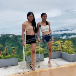 Jia Cassandra & Cathy short pants & heels 4k