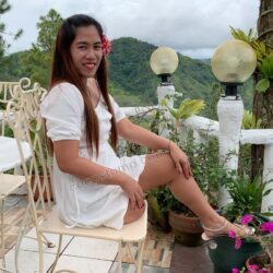 Flora white dress & heel 4k