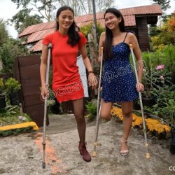 Cathy & Xialyn street crutching 4k