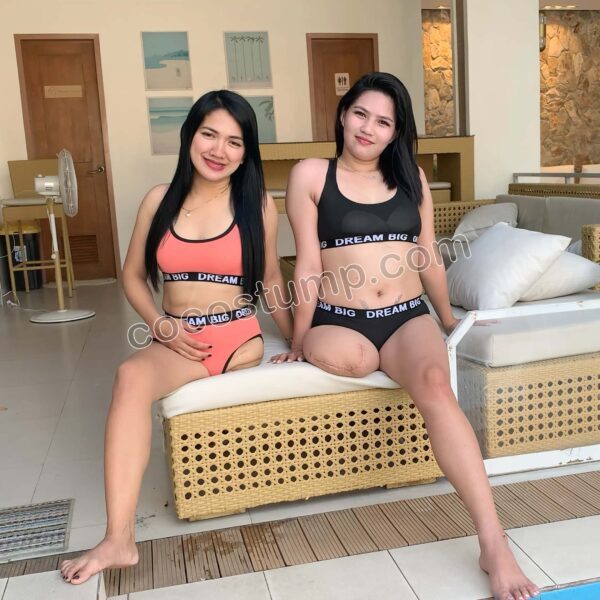 Megan & Lianne bikini hopping 4k