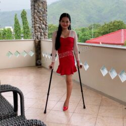 Jia Cassandra red dress & heel 4k