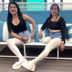 Megan & Vernie mint pantyhose 4k