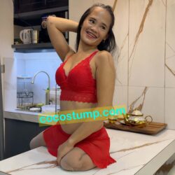 Patricia red lingerie & pantyhose